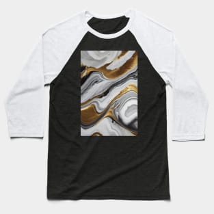 White golden marble design Baseball T-Shirt